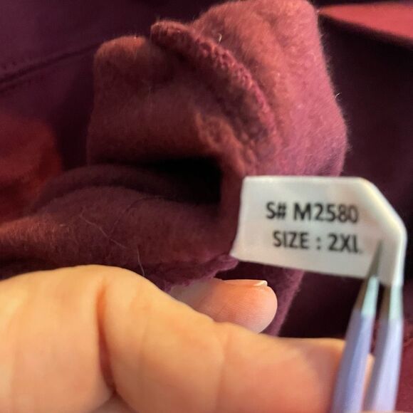 Fat A** & Correct Opinions Hoodie Sweatshirt Maroon White Graphic Fleece 2X - Picture 6 of 7